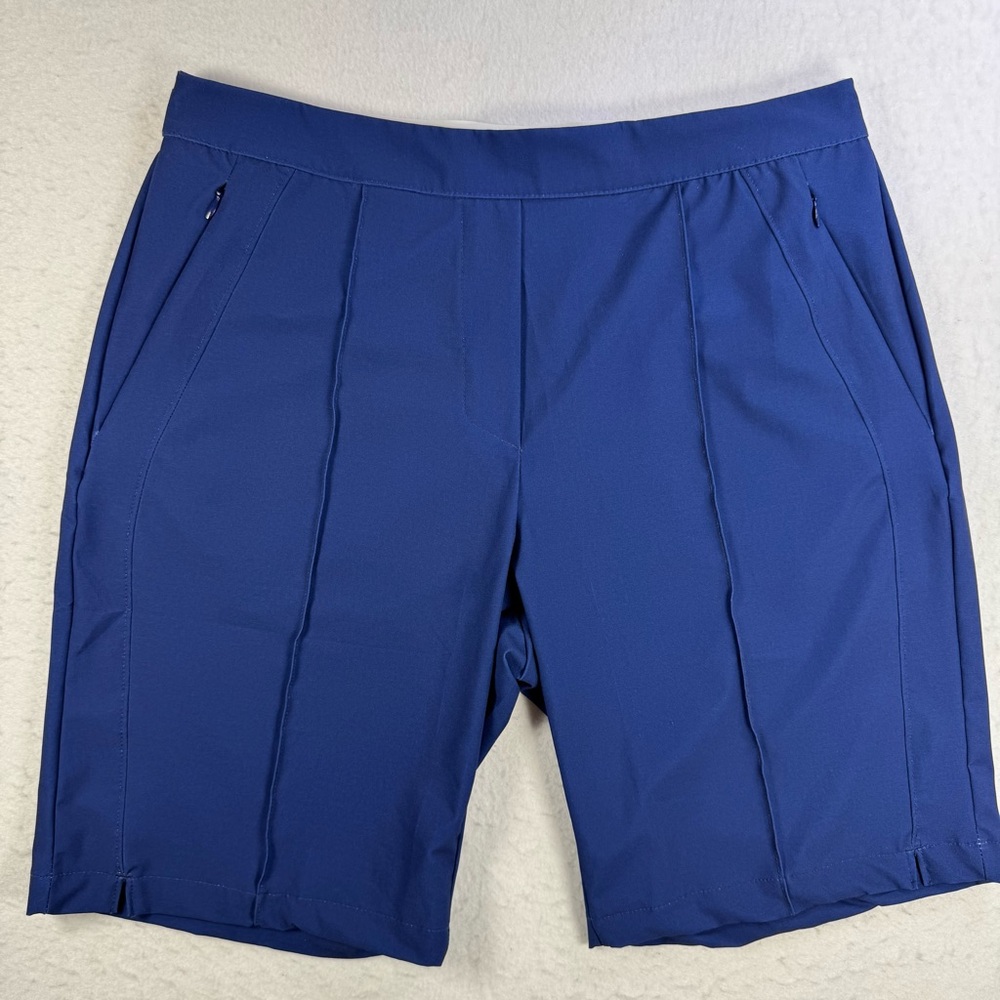 Lucky In Love Women’s L Blue Pull‑On Golf‎ Shorts 9” Stretch